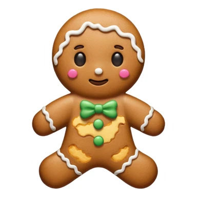 gingerbread with no eyes sticker