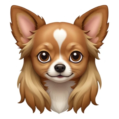 Chihuahua with long hair black and brown sticker
