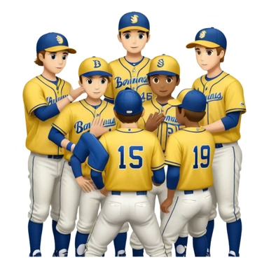 savannah bananas baseballl team blue and yellow sticker