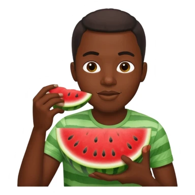 Black man eating watermelon  sticker
