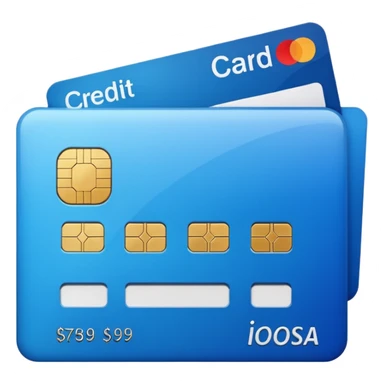 credit card blue point of sale sticker