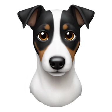 All Black Jack Russell Terrier no brown no white  sticker