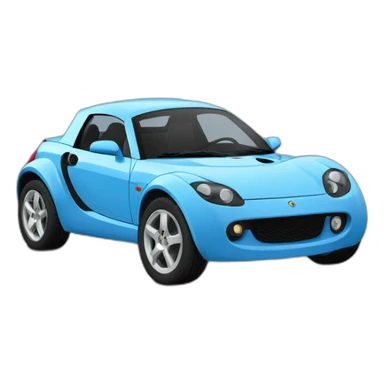 blue smart roadster coupé sticker