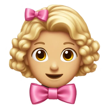 pink ribbon bow  sticker