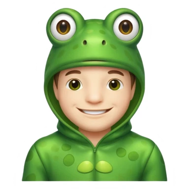 man fair in frog costume  sticker