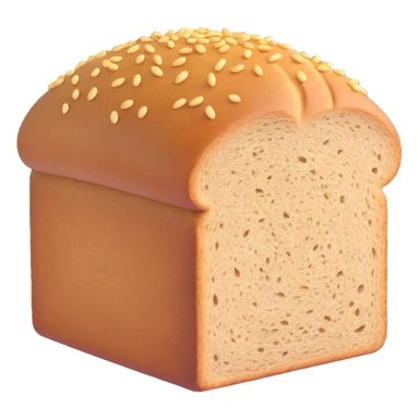 realistic 3D render of whole wheat bread with quinoa and rice, rustic crust, rich seed interior, Italian artisanal bakery style sticker