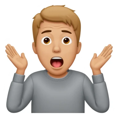 yawning man in sweater sticker