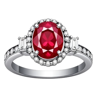 glitter rubi diamond married ring prata sticker