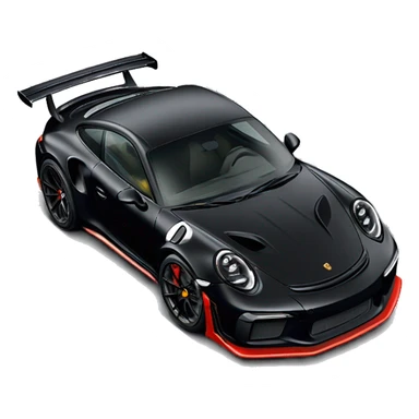 Black Porsche 992 GT3 RS with red details sticker