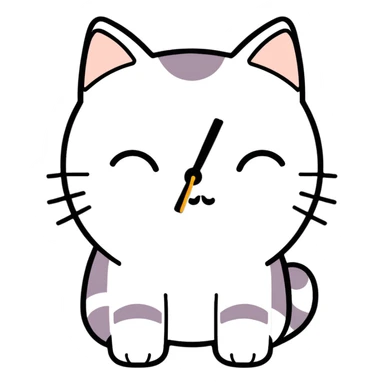 kit cat clock  sticker