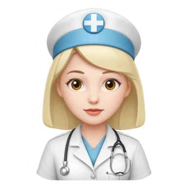 nurse wearing white uniform sticker