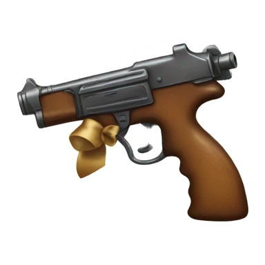 gun with a bow sticker