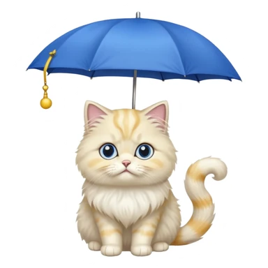 Cat with yellow umbrella sticker