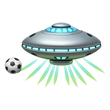 UFO playing football sticker