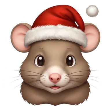 Rat with Christmas hats sticker