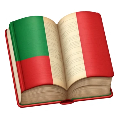 italian flag on dictionary sticker