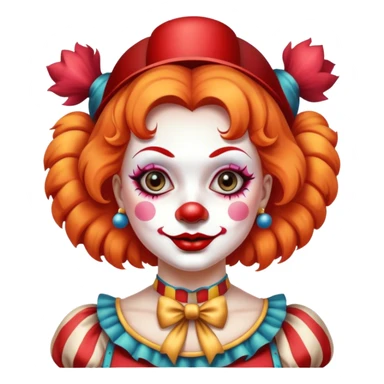 Cute female Vintage circus clown sticker