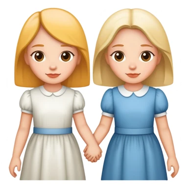 Two sisters, one 31 and one 12, holding hands sticker