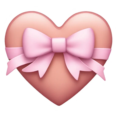 Light pink heart with a light pink bow sticker