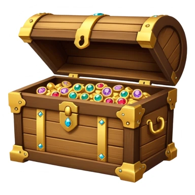 Treasure chest with open lid sticker