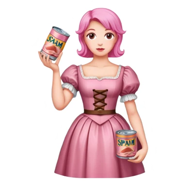 van gogh pink SPAM meat mona lisa renaissance landscape sticker