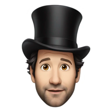 paul rudd in a top hat sticker