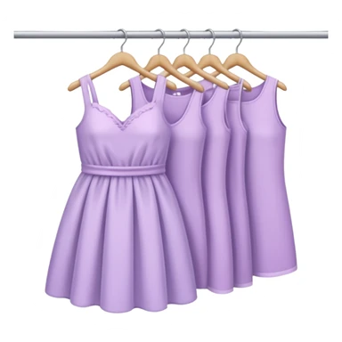 Pale Purple Rack of feminine clothes sticker