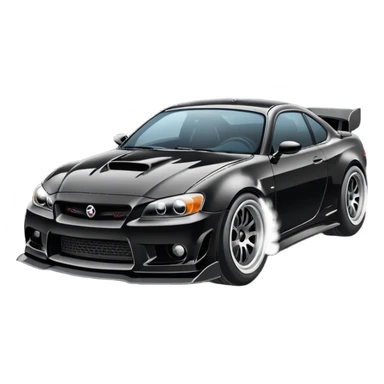 car drifitng on the road sticker