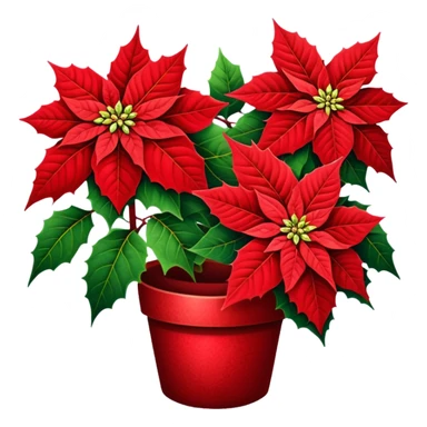 Red poinsettia  sticker