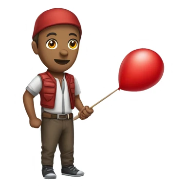 red ballon dart poping  sticker