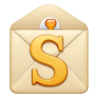 Letter Cream-colored sticker