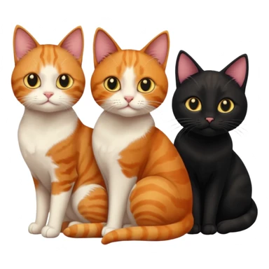 three cat household sticker