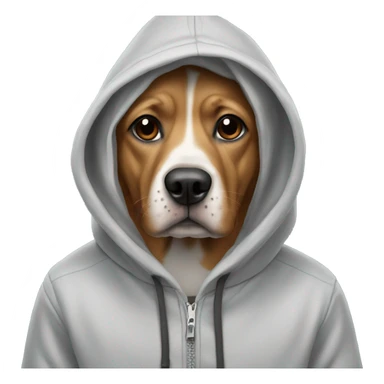 Dog wearing a hoddie  sticker