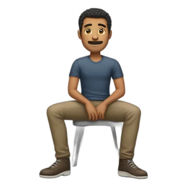 man with leg sticker