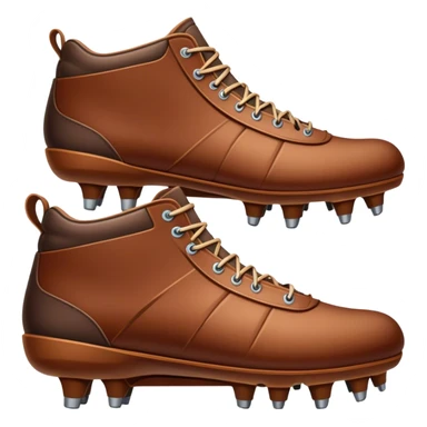 Cinematic Realistic image of a pair of rugby boots, showcasing sturdy leather construction, detailed cleat patterns and textured surfaces, illuminated by vibrant outdoor lighting that captures their athletic purpose sticker