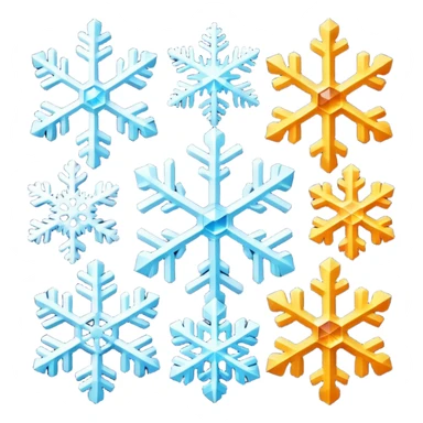 Snowflakes in different colors sticker