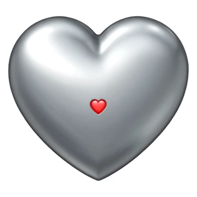 Chrome heart sticker