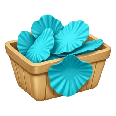 turquoise colored potato chips sticker