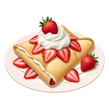 strawberry crepes sticker