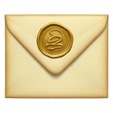 an envelope with a vintage ethereal wax seal sticker