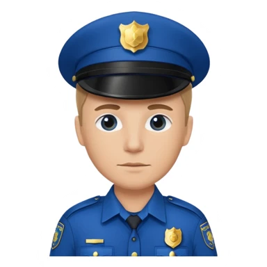 blue uniformed police sticker