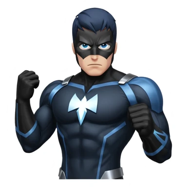 marvel character black bolt upper body sticker
