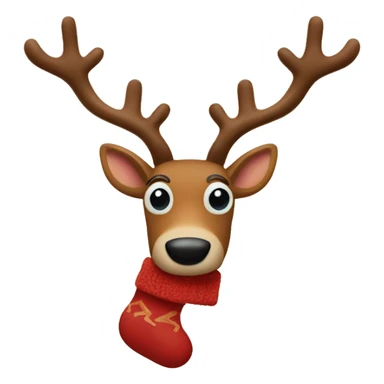 Rudolph the red nose reindeer with human toes  sticker