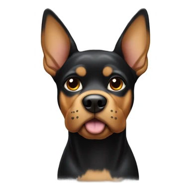 Black and tan dog with pointy ears sticker