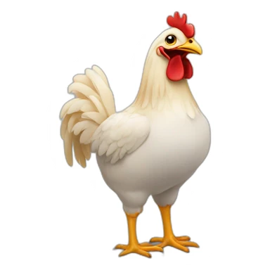 Un poulet avec des dents sticker