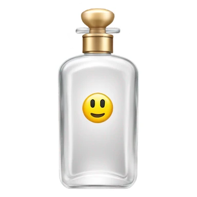 smiling perfume with black cap sticker