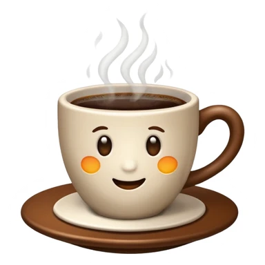 Cup of coffee without face sticker
