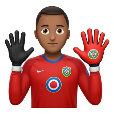 Keylor NavasK camisa roja de Costa Rica  y guantes de portero qué el escudo d exista ruca sea la bandera dentro de un circulo blanco  sticker