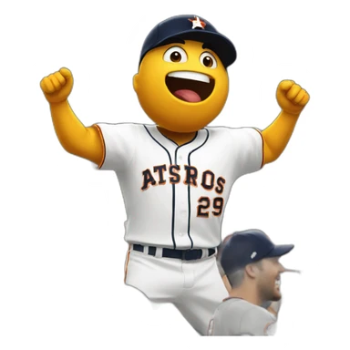 Houston Astros fan cheering sticker