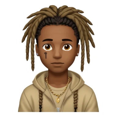 black male with dreads and a birthmark on his left cheek playboi carti sticker